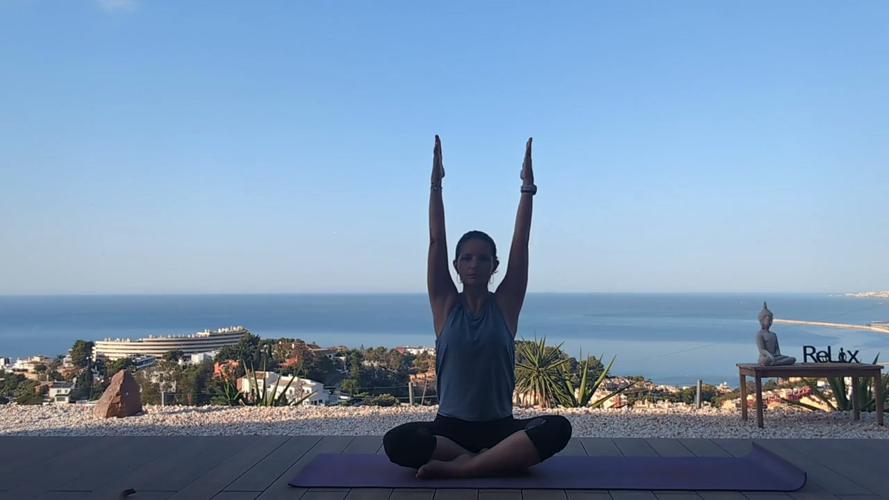 Mobility-focused yoga practice outdoors